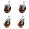 Service Caster 5 Inch High Temp Phenolic Wheel Swivel 1/2 Inch Stem Caster Total Lock Brake, 2PK SCC-TSTTL20S514-PHSHT-121315-2-S-2 - alternate 1